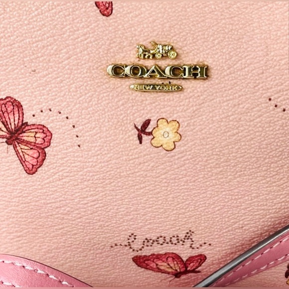 Coach Camera Bag Crossbody Pink With Butterfly Print - Picture 4 of 6